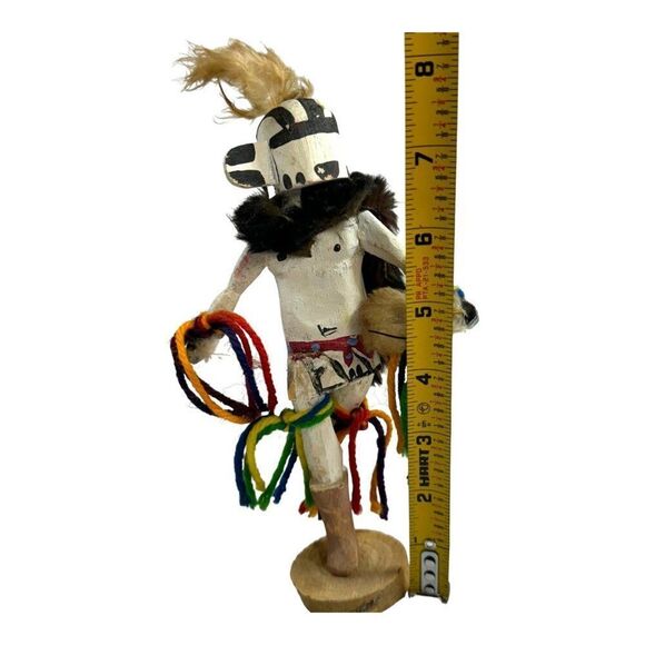 Vintage Hopi Hoop Dancer Kachina Doll Handcrafted  8" Tall Unique Folk Art SEE - Picture 6 of 9